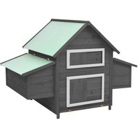 VidaXL Hühnerstall 150 x 96 x 110 cm (B x T x H) grau