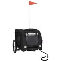 VidaXL Fahrradanhänger Hund 133,5 x 69 x 73,5 cm (L x B x H) schwarz
