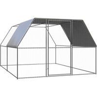 VidaXL Hühnerkäfig mit Teilüberdachung 3 m, 4 m, 2 m