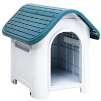 VidaXL Hundehütte 59x75x66cm Polypropylen Hundehaus blau