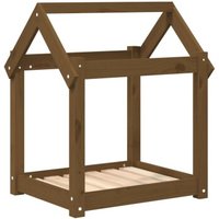 VidaXL Hundebett S (61x50x70 cm) aus Kiefernholz dunkelbraun