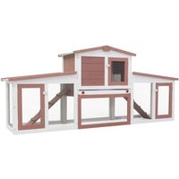 VidaXL Kaninchenstall / Hasenstall mit Dach braun