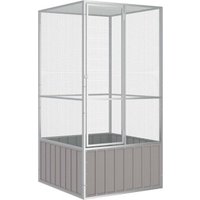 VidaXL Vogelkäfig aus verzinktem Stahl 1,11 m, 1,07 m, 2,115 m