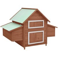 VidaXL Hühnerstall 150 x 96 x 110 cm (B x T x H) braun