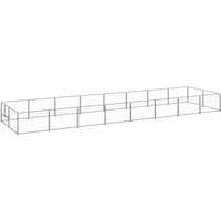 VidaXL Hundezwinger Stahl silber 8 m, 2 m, 70 cm