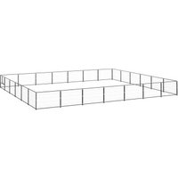VidaXL Hundezwinger Stahl schwarz 7 m, 6 m, 70 cm