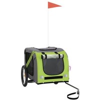 VidaXL Fahrradanhänger Hund 133,5 x 69 x 73,5 cm (L x B x H) grün