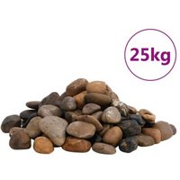 VidaXL Polierte Kiesel Mehrfarbig