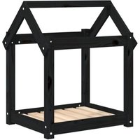 VidaXL Hundebett S (61x50x70 cm) aus Kiefernholz schwarz