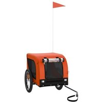 VidaXL Fahrradanhänger Hund 124 x 65 x 66 cm (L x B x H) orange