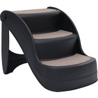 VidaXL Hundetreppe mit 3 Stufen (klappbar) schwarz