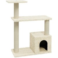 VidaXL Kratzbaum mit Sisal-Kratzsäulen 70cm creme