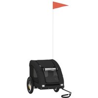 VidaXL Fahrradanhänger Hund 124x53x53cm (L x B x H) schwarz