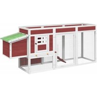 VidaXL Hühnerstall 204 x 50 x 84 cm (L x B x H) braun