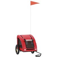VidaXL Fahrradanhänger Hund 124x53x53cm (L x B x H) rot