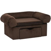VidaXL Hundesofa Plüsch mit Schublade 75x50x38cm braun