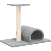 VidaXL Kratzbaum mit Tunnel grau