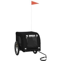 VidaXL Fahrradanhänger Hund 124 x 65 x 66 cm (L x B x H) schwarz