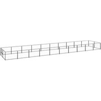 VidaXL Hundezwinger Stahl schwarz 10 m, 2 m, 70 cm