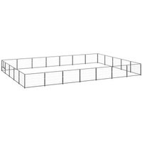 VidaXL Hundezwinger Stahl schwarz 7 m, 5 m, 70 cm