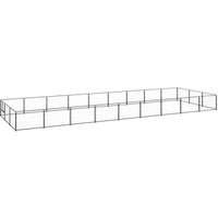 VidaXL Hundezwinger Stahl schwarz 9 m, 3 m, 70 cm