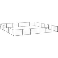 VidaXL Hundezwinger Stahl schwarz 6 m, 6 m, 70 cm