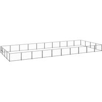 VidaXL Hundezwinger Stahl schwarz 10 m, 4 m, 70 cm