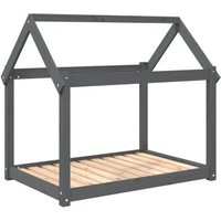 VidaXL Hundebett XL (101x70x90 cm) aus Kiefernholz grau
