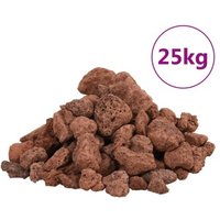 VidaXL Vulkangestein Rot 1-2 cm 25 kg