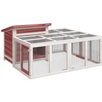 VidaXL Kaninchenstall 144x123x67,5 cm (L x B x H) braun