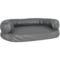 VidaXL Hundebett Ergonomisch Kunstleder grau M