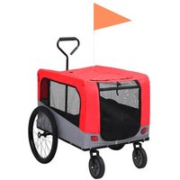 VidaXL 2-in-1 Fahrradanhänger rot