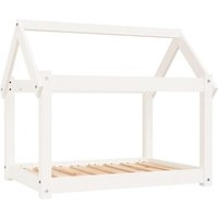 VidaXL Hundebett L (81x60x70 cm) aus Kiefernholz weiß