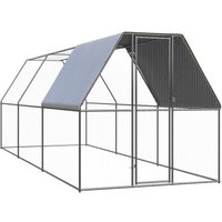 VidaXL Hühnerkäfig / Freilaufgehege mit Teilüberdachung 2 m, 6 m, 2 m