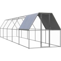 VidaXL Hühnerkäfig / Freilaufgehege mit Teilüberdachung 2 m, 10 m, 2 m