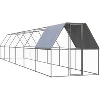 VidaXL Hühnerkäfig / Freilaufgehege mit Teilüberdachung 2 m, 12 m, 2 m