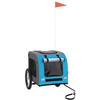 VidaXL Fahrradanhänger Hund 125 x 64 x 66 cm (L x B x H) blau