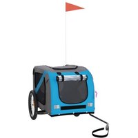 VidaXL Fahrradanhänger Hund 133,5 x 69 x 73,5 cm (L x B x H) blau