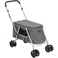VidaXL Hundewagen 100x49x96 cm (L x B x H) grau