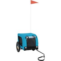 VidaXL Fahrradanhänger Hund 124 x 53 x 53 cm (L x B x H) blau