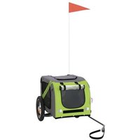 VidaXL Fahrradanhänger Hund 124 x 53 x 53 cm (L x B x H) grün