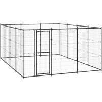 VidaXL Outdoor Hundezwinger aus verzinktem Stahl 3,3 m, 4,4 m, 1,8 m