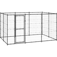 VidaXL Outdoor Hundezwinger aus verzinktem Stahl 3,3 m, 2,2 m, 1,8 m