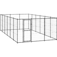 VidaXL Outdoor Hundezwinger aus verzinktem Stahl 3,3 m, 6,6 m, 1,8 m