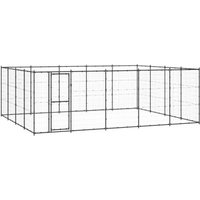 VidaXL Outdoor Hundezwinger aus verzinktem Stahl 5,5 m, 4,4 m, 1,8 m