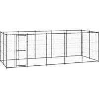 VidaXL Outdoor Hundezwinger aus verzinktem Stahl 5,5 m, 2,2 m, 1,8 m