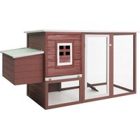 VidaXL Holz Hühnerstall mit Legenest braun