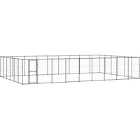 VidaXL Outdoor Hundezwinger aus verzinktem Stahl 9,9 m, 6,6 m, 1,8 m
