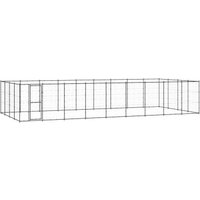 VidaXL Outdoor Hundezwinger aus verzinktem Stahl 9,9 m, 4,4 m, 1,8 m