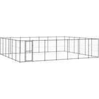 VidaXL Outdoor Hundezwinger aus verzinktem Stahl 7,7 m, 6,6 m, 1,8 m